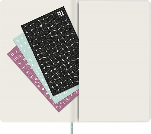 Kalendarz Moleskine 2027 12M rozmiar L (duży 13x21 cm) Tygodniowy sztuczna Skóra Węża Jasnozielona Miękka Wegańska Oprawa w Pudełku (Moleskine 2027 Precious and Ethical Weekly Diary/Planner Box 12M Sage Green Soft Cover) - 8056999274832