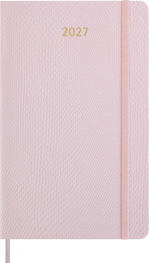 Kalendarz Moleskine 2027 12M rozmiar L (duży 13x21 cm) Tygodniowy sztuczna Skóra Węża Sakura Pink Miękka Wegańska Oprawa w Pudełku (Moleskine 2027 Precious and Ethical Weekly Diary/Planner Box 12M Sakura Pink Soft Cover) - 8056999274849