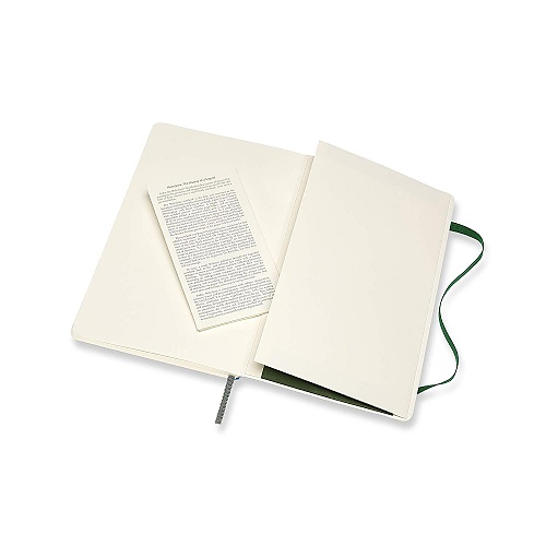 Notatnik Moleskine L duży (13x21cm) w Kropki Zielony Mirt Miękka oprawa (Moleskine Dotted Notebook Large Soft Myrtle Green) - 8053853600042