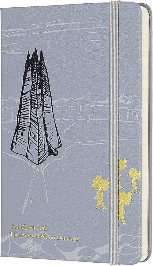 Notatnik Moleskine Władca Pierścieni Wieża Isengard P (kieszonkowy 9x14) w Linie Szary Twarda oprawa (Moleskine Lord Of The Rings Ruled Notebook Pocket Hard Cover) - 8053853600134