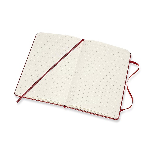 Notatnik Moleskine M średni (11,5x18 cm) w Kropki Czerwony / Szkarłatny Twarda oprawa (Moleskine Dotted Notebook Medium Scarlet Red Hard Cover) - 8058647626659