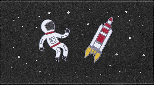 Moleskine 2 Przypinki NASA Kosmonauta i Rakieta (Moleskine Set of 2 NASA Pins Astroman and Rocketship) – 8056999277550