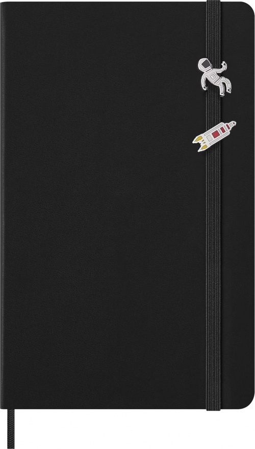 Moleskine 2 Przypinki NASA Kosmonauta i Rakieta (Moleskine Set of 2 NASA Pins Astroman and Rocketship) – 8056999277550