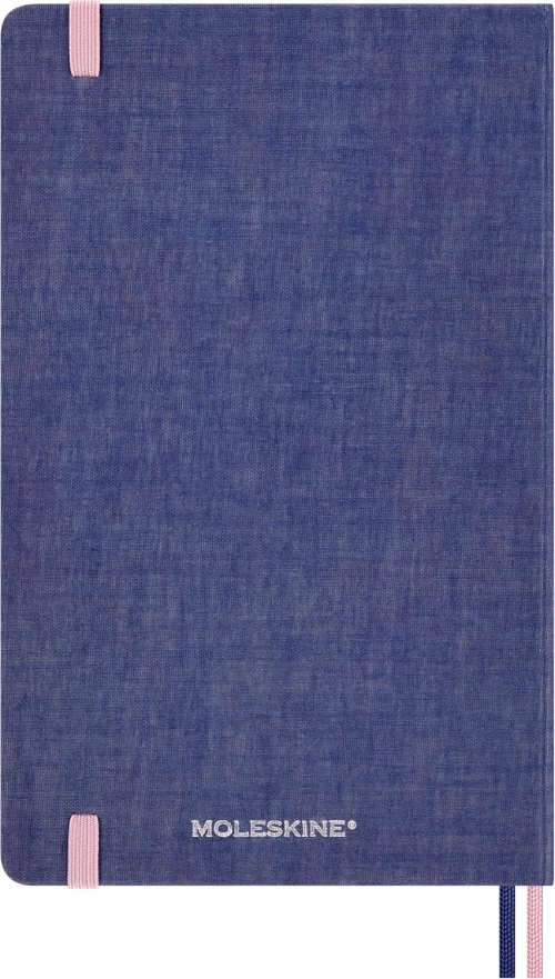 Notatnik Moleskine Sakura L duży (13x21 cm) Czysty Niebieski Płócienna Twarda oprawa (Moleskine Sakura Limited Edition Notebook Plain Large Blue Fabric Hard Cover) - 8056999276188