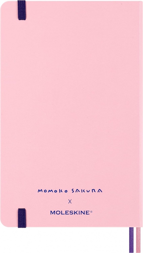 Notatnik Moleskine Sakura Momoko Maruko L duży (13x21 cm) w Linię Holograficzna Różowa Twarda oprawa (Moleskine Sakura Momoko Limited Edition Notebook Ruled Large Lenticular Pink Hard Cover) - 8056999271633