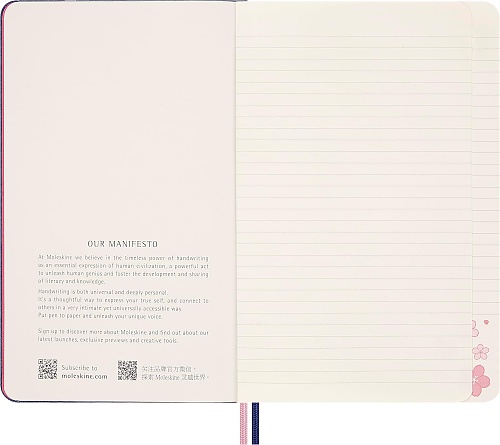 Notatnik Moleskine Sakura L duży (13x21 cm) w Linię Niebieski Płócienna Twarda oprawa (Moleskine Sakura Limited Edition Notebook Ruled Large Blue Fabric Hard Cover) - 8056999276188