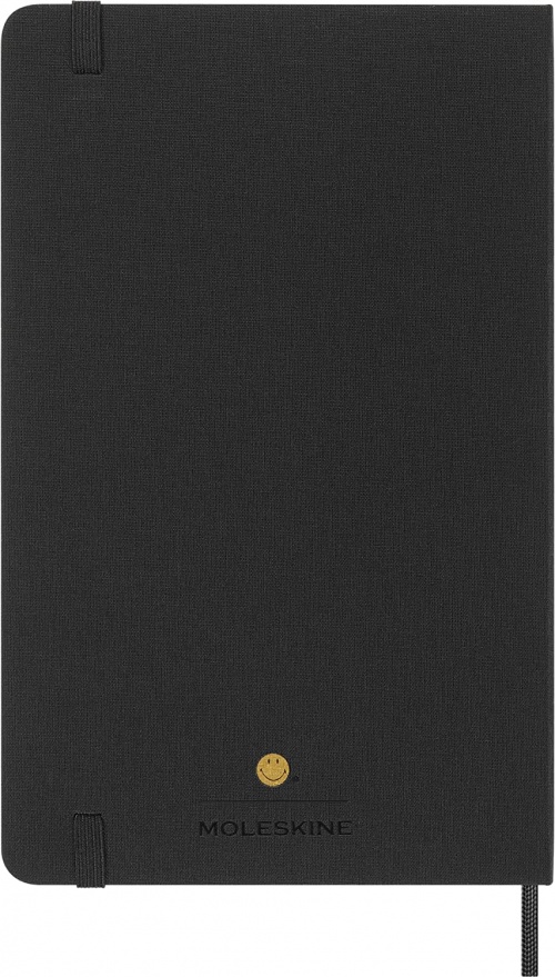Notatnik Moleskine Smiley® duży (13x21 cm) w Linie Czarny Twarda oprawa z Tkaniny (Moleskine The Smiley® Collection Ruled Large Notebook Hard Cover) - 8056598855081