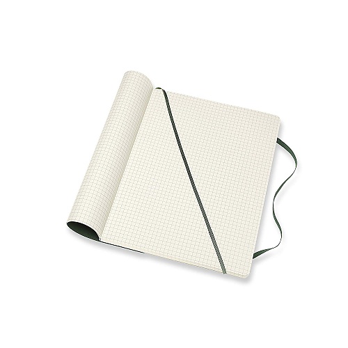 Notatnik Moleskine XL ekstra duży (19x25 cm) w Kratkę Zielony Mirt Miękka oprawa (Moleskine Squared Notebook Extra Large Soft Myrtle Green) - 8053853600073