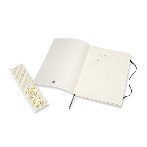 Notatnik Moleskine XL ekstra duży (19x25 cm) w Kratkę Zielony Mirt Miękka oprawa (Moleskine Squared Notebook Extra Large Soft Myrtle Green) - 8053853600073