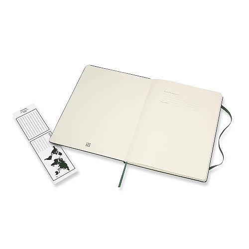 Notatnik Moleskine XL ekstra duży (19x25 cm) w Kratkę Zielony Mirt Twarda oprawa (Moleskine Squared Notebook Extra Large Hard Myrtle Green) - 8058647629124