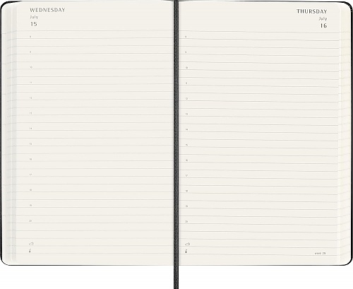 Kalendarz Moleskine 2026-2027 18-miesięczny rozmiar L (duży 13x21 cm) Dzienny Czarny Twarda oprawa (Moleskine Daily Notebook Diary/Planner 2026/27 Large Black Hard Cover) - 8056999279769