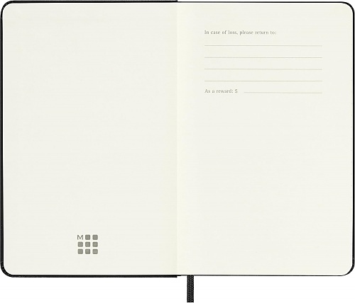 Kalendarz Moleskine 2026-2027 18-miesięczny rozmiar P (kieszonkowy 9x14 cm) Tygodniowy Czarny Twarda oprawa (Moleskine Weekly Notebook Planner 2026/27 Pocket Hard Black Cover) - 8056999279851