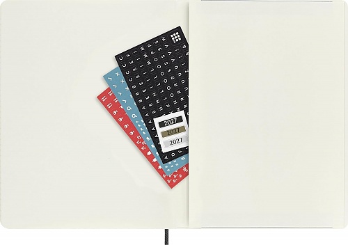 Kalendarz Moleskine 2026-2027 18-miesięczny rozmiar XL (bardzo duży 19x25 cm) Tygodniowy Czarny Miękka oprawa (Moleskine Weekly Notebook Diary/Planner 2026/27 Extra Large Soft Black Cover) - 8056999279912