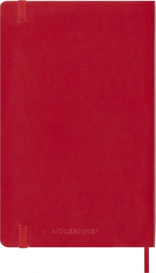 Kalendarz Moleskine 2026-2027 18-miesięczny rozmiar L (duży 13x21 cm) Tygodniowy Czerwony/ Szkarłatny Miękka oprawa (Moleskine Weekly Notebook Planner 26/27 Large Soft Scarlet Red Cover) - 8056999279837