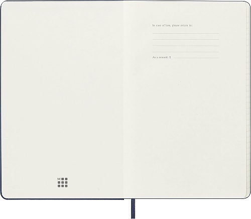 Kalendarz Moleskine 2026-2027 18-miesięczny rozmiar L (duży 13x21 cm) Tygodniowy Niebieski Ciemny/ Szafirowy Twarda oprawa (Moleskine Weekly Notebook Planner 2026/27 Large Hard Sapphire Blue Cover) - 8056999279783