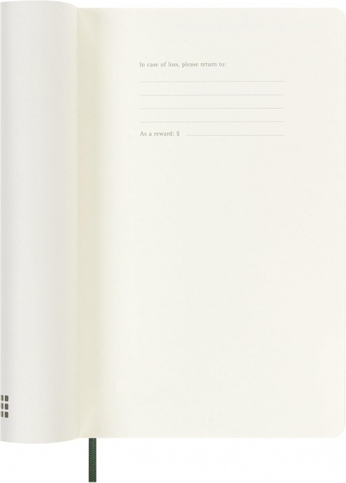 Kalendarz Moleskine 2026-2027 18-miesięczny rozmiar L (duży 13x21 cm) Tygodniowy Zielony Mirt Miękka oprawa (Moleskine Classic 18 Month 2026/27 Weekly Planner Soft Cover Large Myrtle Green) - 8056999279844