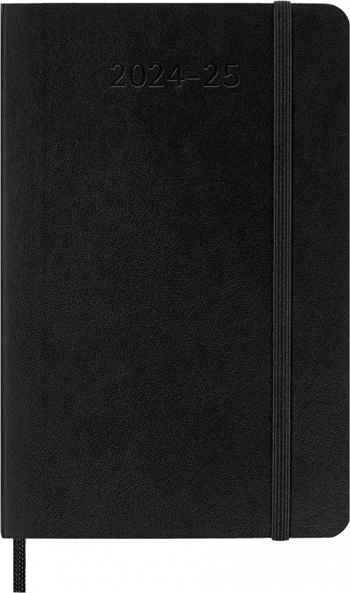 Kalendarz Moleskine 2024-2025 18-miesięczny rozmiar P (kieszonkowy 9x14 cm) Tygodniowy Czarny Miękka oprawa (Moleskine Weekly Notebook Planner 2024/25 P Pocket Black Soft Cover) - 8056999270650