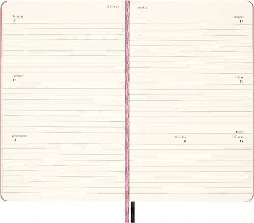 Kalendarz Moleskine 2026-2027 18-miesięczny BLACKPINK duży L (13x21 cm) Tygodniowy Twarda oprawa (Moleskine Limited Edition BLACKPINK 18 Month 2026-2027 Weekly Planner Large Hard Cover)