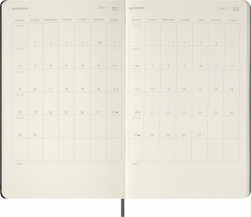 Kalendarz Inteligentny 2027 12M Moleskine Smart do Pióra Smart Pen rozmiar L (duży 13x21 cm) Tygodniowy Czarny Twarda oprawa (Moleskine Smart Planner 2027 Weekly 12-Month Large Black Hard Cover) - 8056999279349
