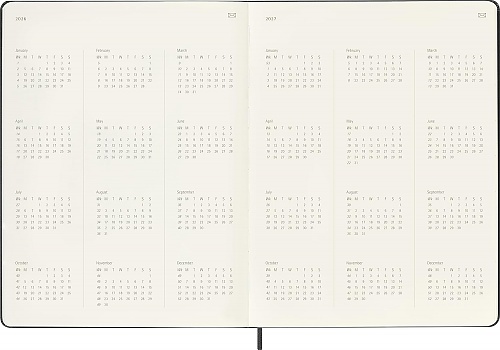 Kalendarz Inteligentny PRO 2026 12M Moleskine Smart do Pióra Smart Pen rozmiar XL (bardzo duży 19x25 cm) Wertykalny Tygodniowy Czarny Twarda oprawa (Moleskine Smart Planner 2026 Vertical Weekly 12-Month Large Black Hard Cover) - 8056999275853