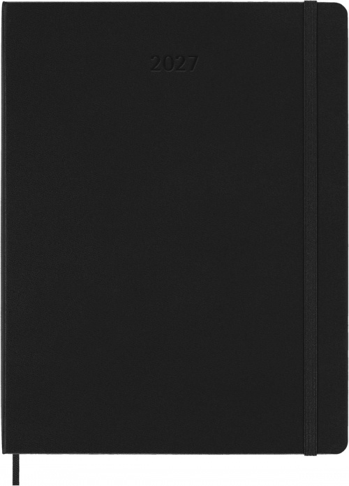 Kalendarz Inteligentny PRO 2027 12M Moleskine Smart do Pióra Smart Pen rozmiar XL (bardzo duży 19x25 cm) Wertykalny Tygodniowy Czarny Twarda oprawa (Moleskine Smart Planner 2027 Vertical Weekly 12-Month Large Black Hard Cover) - 8056999279332