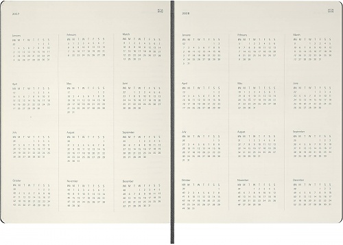 Kalendarz Inteligentny PRO 2027 12M Moleskine Smart do Pióra Smart Pen rozmiar XL (bardzo duży 19x25 cm) Wertykalny Tygodniowy Czarny Twarda oprawa (Moleskine Smart Planner 2027 Vertical Weekly 12-Month Large Black Hard Cover) - 8056999279332