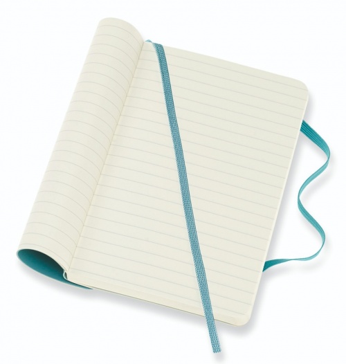 Notatnik Moleskine P kieszonkowy (9x14 cm) w Linie Turkusowy Miękka oprawa (Moleskine Ruled Notebook Pocket Soft Reef Blue) - 8058341715468