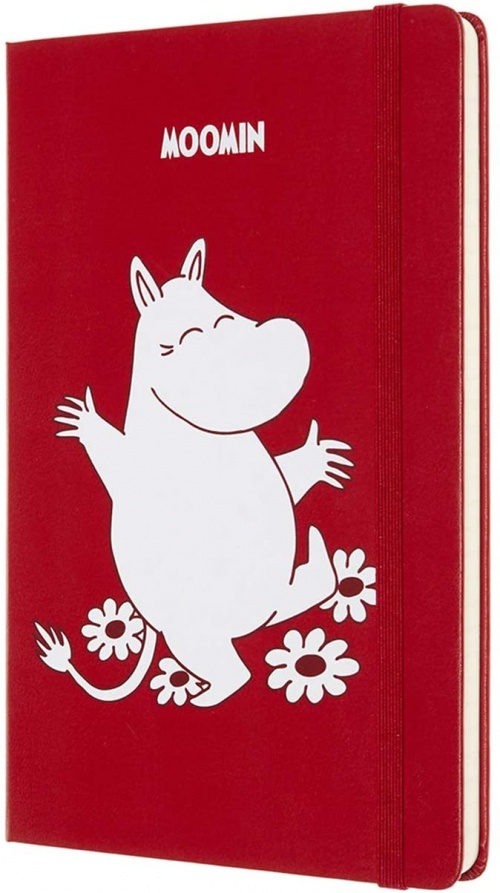 Notatnik Moleskine Muminki L duży (13x21 cm) w Linie Czerwony Twarda oprawa (Moleskine Moomin Notebook Limited Edition Ruled Large Hard Cover Red) - 8053853603494