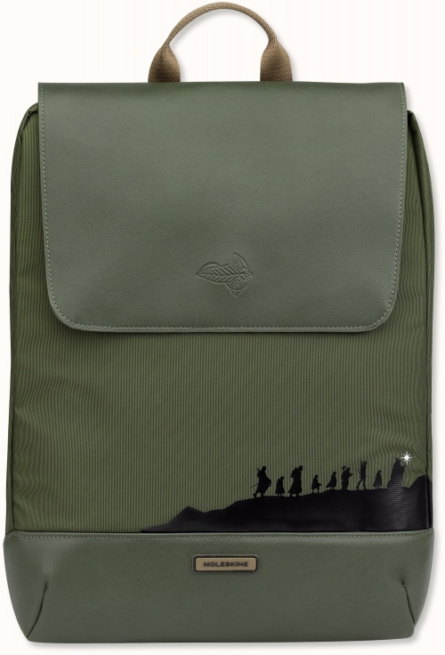Plecak Moleskine Władca Pierścieni LOTR (31 x 42 x 10 cm) Zielony Mech (Moleskine Lord of the Ring Metro Slim Backpack Moss Green) - 8056711513515