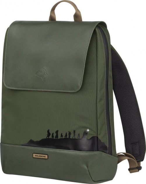 Plecak Moleskine Władca Pierścieni LOTR (31 x 42 x 10 cm) Zielony Mech (Moleskine Lord of the Ring Metro Slim Backpack Moss Green) - 8056711513515