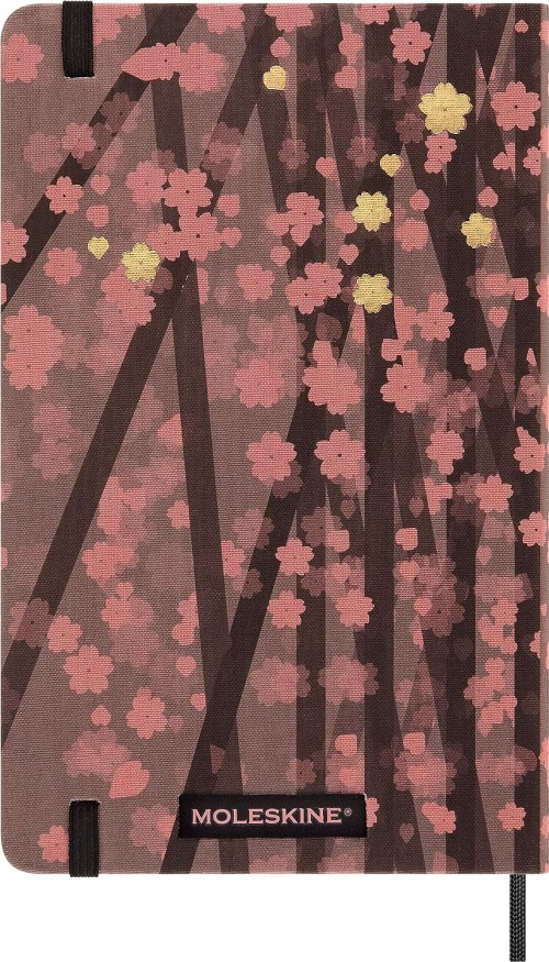Notatnik Moleskine Sakura P kieszonkowy (9x14 cm) w Linie Brązowy z grafiką Kosuke Tsumury (Moleskine Sakura Limited Edition Notebook Ruled Pocket Kosuke Tsumura Hard Cover) - 8056598855494