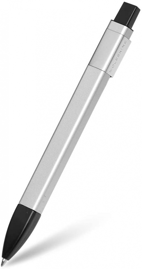 Długopis Moleskine Classic PRO 1.0 milimetr Kulkowy Srebrny (Moleskine PRO Retractable Ballpoint Pen 1.0 mm Silver Grey) - 8053853601391