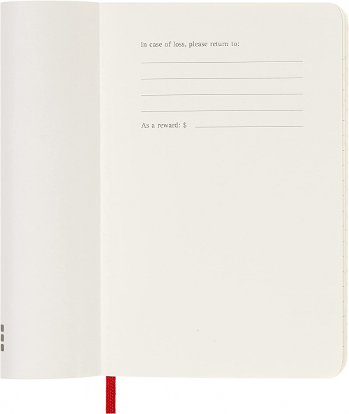 Kalendarz Moleskine 2023 12M rozmiar P (kieszonkowy 9x14 cm) Dzienny Czerwony/Szkarłatny Miękka oprawa (Moleskine Daily Notebook Diary/Planner 2023 Pocket Scarlet Red Soft Cover) - 8056420859652