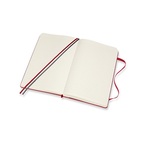 Notatnik Moleskine L duży (13x21cm) Gruby (400 stron) w Linie Czerwony Twarda oprawa (Moleskine Expanded Ruled Notebook 400 Pages Large Scarlet Red Hard Cover) - 8053853606198
