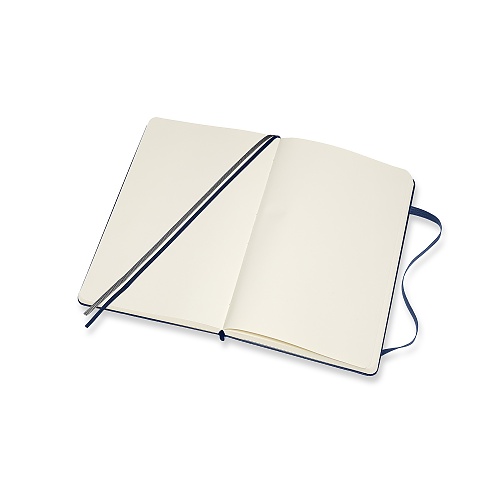 Notatnik Moleskine L duży (13x21cm) Gruby (400 stron) Czysty Granatowy Twarda oprawa (Moleskine Expanded Plain Notebook 400 Pages Large Sapphire Blue Hard Cover) - 8053853606242