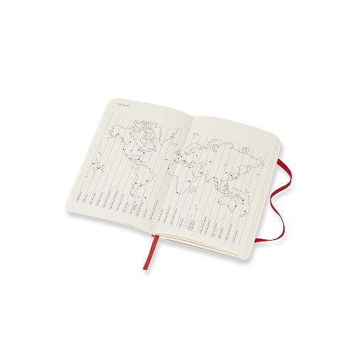 Kalendarz Moleskine 2021 12M rozmiar P (kieszonkowy 9x14 cm) Horyzontalny Tygodniowy Czerwony Miękka oprawa (Moleskine Weekly Horizontal Diary/Planner 2021 Pocket Scarlet Red Soft Cover)