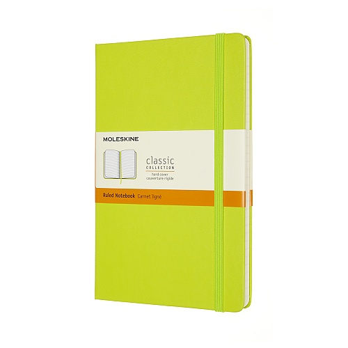 Notatnik Moleskine L duży (13x21cm) w Linie Limonka Twarda oprawa (Moleskine Ruled Notebook Large Hard Lemon Green) - 8056420850871