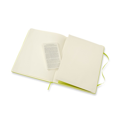 Notatnik Moleskine XL ekstra duży (19x25 cm) Czysty Limonka Twarda oprawa (Moleskine Plain Notebook Extra Large Hard Lemon Green) - 8056420850901