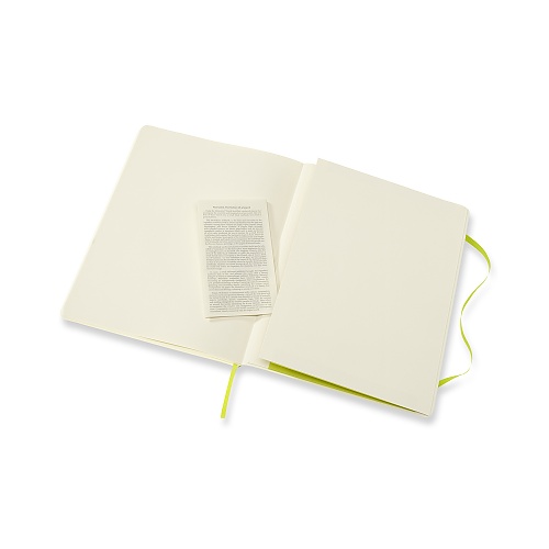 Notatnik Moleskine XL ekstra duży (19x25 cm) Czysty Limonka Miękka oprawa (Moleskine Plain Notebook Extra Large Soft Lemon Green) - 8056420851021