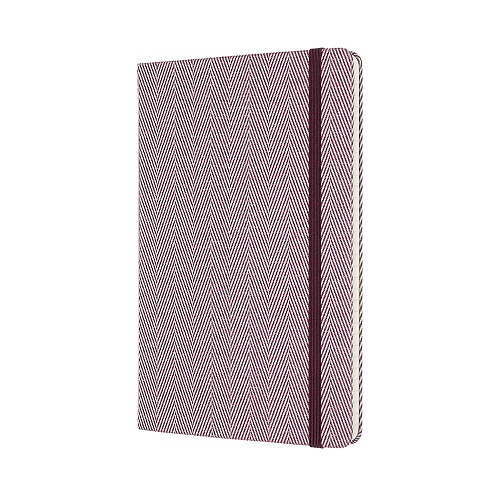 Notatnik Tekstylny Moleskine Blend L (duży 13x21 cm) w Linie Fioletowy Jodełka Twarda Oprawa  (Moleskine Blend Ruled Purple Notebook Large) - 8056420851854