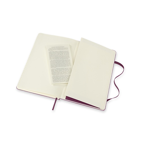 Notatnik Tekstylny Moleskine Blend L (duży 13x21 cm) w Linie Fioletowy Jodełka Twarda Oprawa  (Moleskine Blend Ruled Purple Notebook Large) - 8056420851854