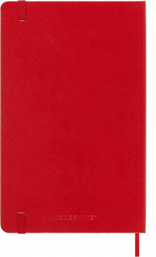Kalendarz Moleskine 2025-2026 18-miesięczny rozmiar L (duży 13x21 cm) Tygodniowy Czerwony/ Szkarłatny Twarda oprawa (Moleskine Weekly Notebook Planner 2025/26 Large Hard Scarlet Red Cover) - 8056999275402