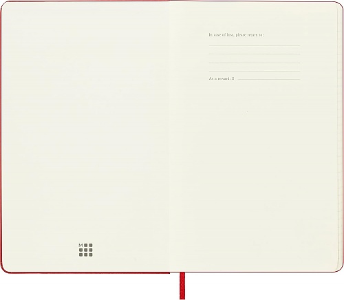 Kalendarz Moleskine 2025-2026 18-miesięczny rozmiar L (duży 13x21 cm) Tygodniowy Czerwony/ Szkarłatny Twarda oprawa (Moleskine Weekly Notebook Planner 2025/26 Large Hard Scarlet Red Cover) - 8056999275402