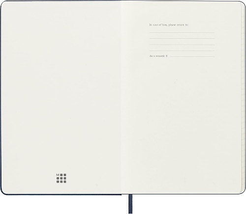 Kalendarz Moleskine 2025-2026 18-miesięczny rozmiar L (duży 13x21 cm) Tygodniowy Niebieski Ciemny/ Szafirowy Twarda oprawa (Moleskine Weekly Notebook Planner 2025/26 Large Hard Sapphire Blue Cover) - 8056999275389