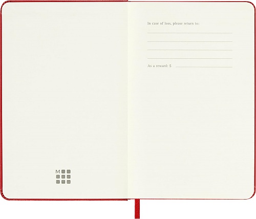 Kalendarz Moleskine 2025-2026 18-miesięczny rozmiar P (kieszonkowy 9x14 cm) Tygodniowy Czerwony/ Szkarłatny Twarda oprawa (Moleskine Weekly Horizontal Notebook Diary/Planner 2025/26 Pocket Hard Scarlet Red Cover) - 8056999275457