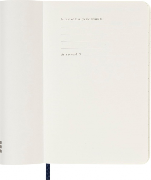 Kalendarz Moleskine 2025-2026 18-miesięczny rozmiar P (kieszonkowy 9x14 cm) Tygodniowy Niebieski/ Szafirowy Miękka oprawa (Moleskine Weekly Notebook Planner 2025/26 P Pocket Sapphire Blue Soft Cover) - 8056999275464