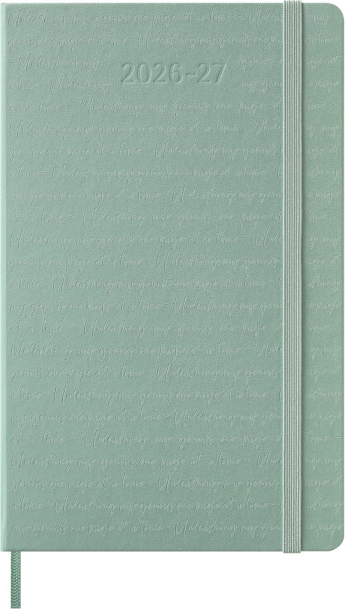 Kalendarz Moleskine 2026-2027 18-miesięczny rozmiar L (duży 13x21 cm) Tygodniowy Szałwiowa Zieleń Twarda oprawa (Moleskine Weekly Notebook Diary/Planner 2026-2027 Large Sage Green Hard Cover) - 8056999279141