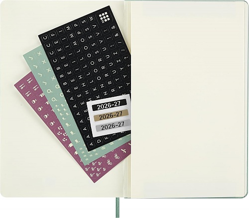 Kalendarz Moleskine 2026-2027 18-miesięczny rozmiar L (duży 13x21 cm) Tygodniowy Szałwiowa Zieleń Twarda oprawa (Moleskine Weekly Notebook Diary/Planner 2026-2027 Large Sage Green Hard Cover) - 8056999279141