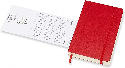 Kalendarz Moleskine 2022 12M rozmiar P (kieszonkowy 9x14 cm) Dzienny Czerwony/Szkarłatny Miękka oprawa (Moleskine Daily Notebook Diary/Planner 2022 Pocket Scarlet Red Soft Cover) - 8056420855685