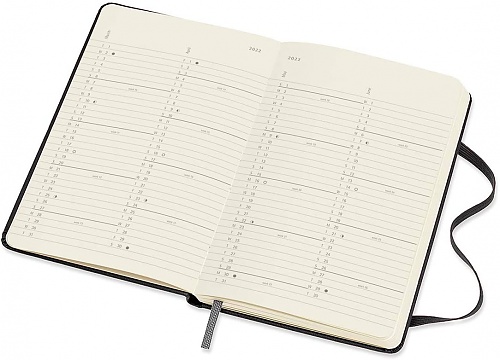 Kalendarz Moleskine 2022 12M rozmiar P ( kieszonkowy 9x14 cm) Miesięczny Czarny Twarda oprawa (Moleskine Monthly Diary/Planner 2022 Pocket Black Hard Cover) - 8056420855944